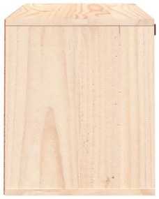 Armário de parede 60x30x35 cm madeira de pinho maciça