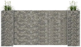 Gabião em forma de H fio de aço 260x40x120 cm