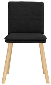 Cadeiras de jantar 6 pcs tecido preto