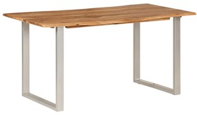 286477 vidaXL Mesa de jantar 154x80x76 cm madeira de acácia maciça