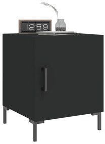 Mesa de cabeceira 2 pcs 40x40x50 cm derivados de madeira preto