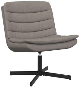 Cadeira Giratória Taupe Tecido Uma Pessoa Elegante