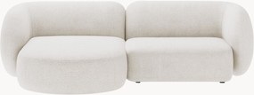 Sofá de canto modular em bouclé Kate (2 lugares)