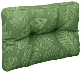 Almofadão para sofá de paletes 60x40x12 cm tecido padrão folhas