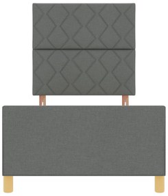 Cama vidaXL Cinza Escuro 90x190 cm em Tecido