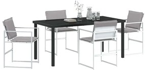 Conjunto de Jantar para Jardim com 5 Peças da , com Almofadas Brancas