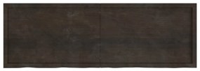 Bancada p/ WC 180x60x(2-4)cm madeira tratada maciça castanho