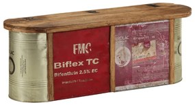 vidaXL Banco arrumação/aparador 120x30x40 cm madeira recuperada maciça