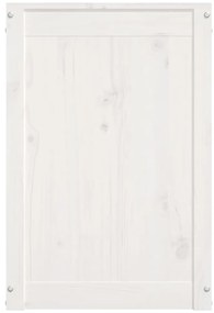 Caixa para roupa 88,5x44x66 cm madeira de pinho maciça branco