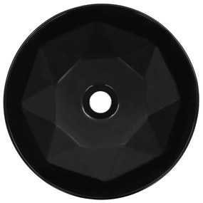 Lavatório 36x14 cm cerâmica preto
