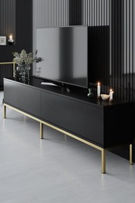 Móvel TV Lord – Preto e Dourado – 180 x 47 x 30 cm
