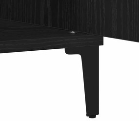 Buffet vidaXL Preto de Carvalho 60x35x70 cm em Madeira Aglomerada