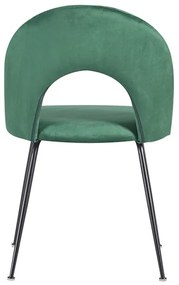 Pack 4 Cadeiras Dawa Black Veludo - Verde