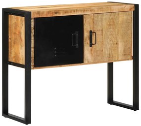 Armário consola 90x35x75 cm madeira maciça áspera manga