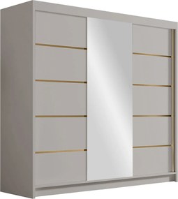Roupeiro Closico 185, Caxemira, 215x200x58cm, 160 kg, Portas para roupeiro: Deslizante
