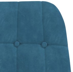 Cadeira de descanso veludo azul