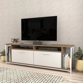Móvel TV Omar – Branco Nogal – 160 cm