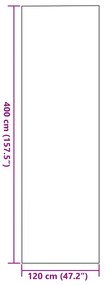 Capacho Retangular vidaXL Castanho 120x400 cm