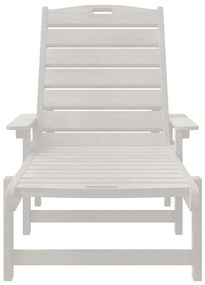 Sofá de Sol Branco 53x162x98.5 cm HDPE