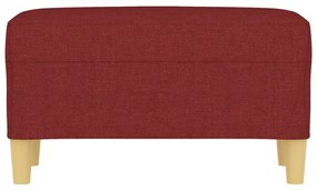 Banco 70x35x41 cm tecido vermelho tinto