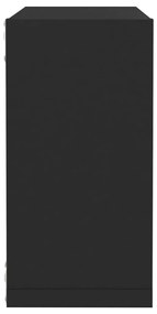 Prateleiras de parede em forma de cubo 2 pcs 30x15x30 cm preto