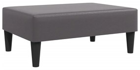 2 pcs conjunto de sofás couro artificial cinzento