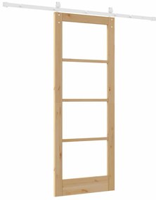 Porta Deslizante vidaXL com Conjunto de Hardware 78x202 cm Madeira Mac