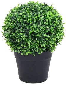 Plantas bolas de buxo artificiais c/ vasos 2 pcs 27 cm verde