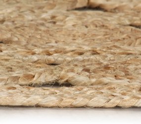 Tapete artesanal em juta trançada 120 cm