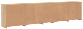 Aparador com luzes LED 283x37x67 cm carvalho sonoma