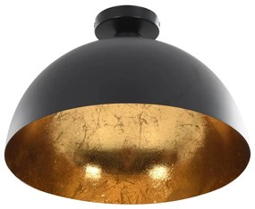 Candeeiros de teto 2 pcs semiesférico E27 preto e dourado