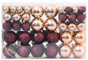 Enfeites de Natal 100 pcs Ø3/4/6 cm champanhe e castanho escuro