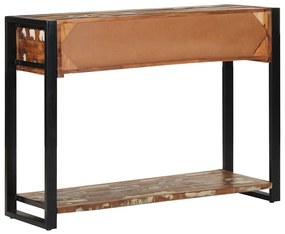 Mesa consola multicor 100x35x75 cm madeira maciça recuperada