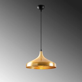 Candeeiro de Teto Tattoo – Dourado e Preto – 36 x 36 cm