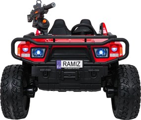 Buggy elétrico para Crianças 3 a 9 anos 24V, 2 lugares Rodas de espuma EVA, PROSPECTOR 4x4 STRONG Vermelho