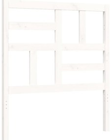 Cama sem colchão 90x200 cm madeira de pinho maciça branco