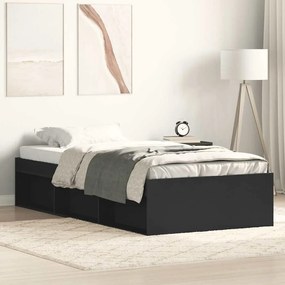 Estrutura de cama 90x190 cm preto
