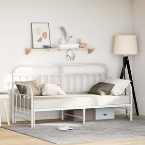 Estrutura de Cama vidaXL com Cama Auxiliar Branca 80x200 cm em Aço