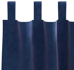 Cortinas Blackout vidaXL com Laços de Suspensão 2 pcs Veludo Azul Escu