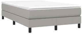 Cama com molas/colchão 120x200 cm tecido cinza-claro