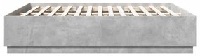 Estrutura de cama 200x200 cm derivados de madeira cinza cimento