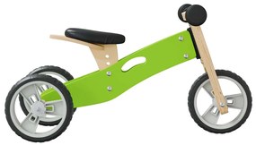 Bicicleta de equilíbrio p/ crianças 2 em 1 verde