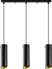 Candeeiro de Teto Sivani – Preto e Amarelo – 60 x 8 cm