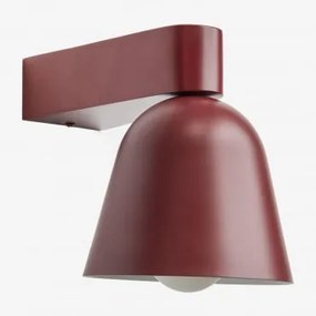 Aplique De Parede Para Exterior Em Ferro Briavel Vinho Tinto - Sklum