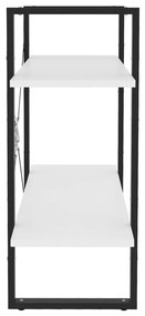 Estante com 2 prateleiras 80x30x70 cm derivados madeira branco
