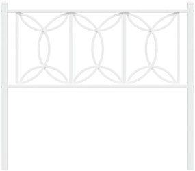 Cabeceira de cama 100 cm metal branco