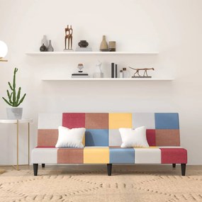 vidaXL Sofá-cama de 2 lugares tecido
