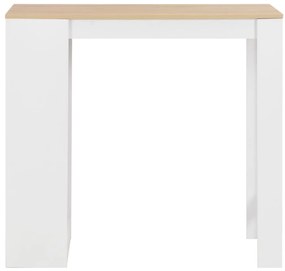 Mesa de bar com prateleira branco 110x50x103 cm
