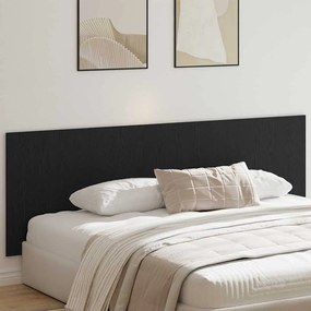 vidaXL Cabeceira de parede em carvalho preto 240x1.5x80 cm feita de madeira engenheirada
