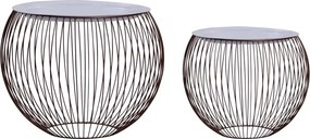 vidaXL Mesas de centro 2 pcs dourado